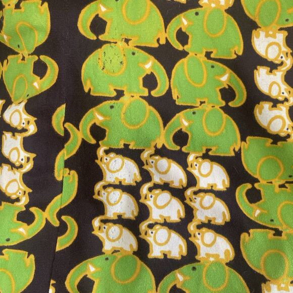 Vintage 60’s/70’s Elephant Print Op-Art Long Sleeve Maxi Dress, XS/S - Picture 11 of 13